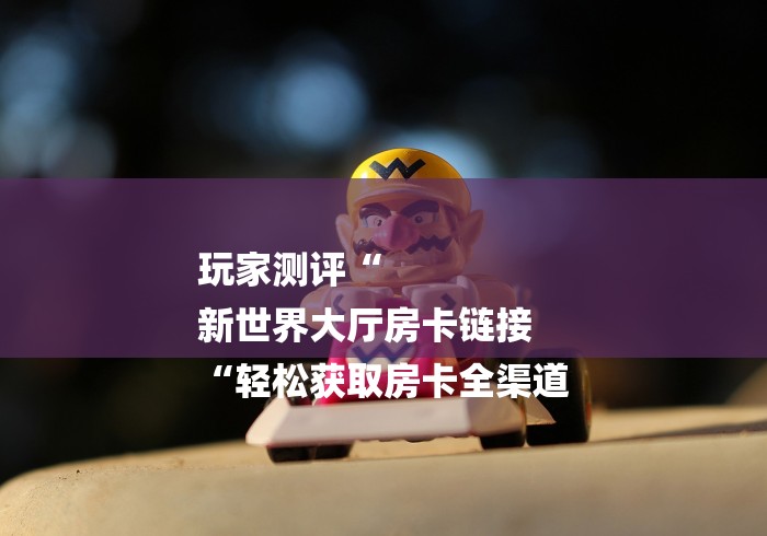 玩家测评“
新世界大厅房卡链接
“轻松获取房卡全渠道