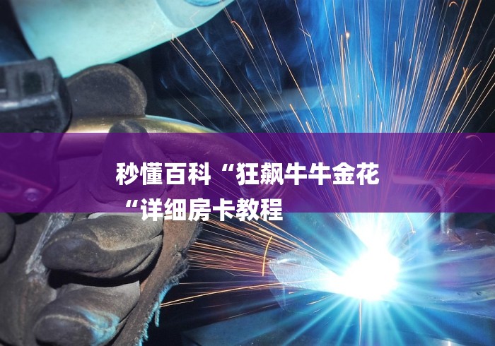 秒懂百科“狂飙牛牛金花
“详细房卡教程