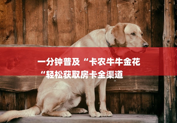 一分钟普及“卡农牛牛金花
“轻松获取房卡全渠道