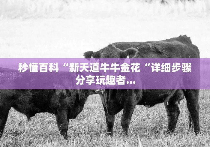 秒懂百科“新天道牛牛金花“详细步骤分享玩趣者...