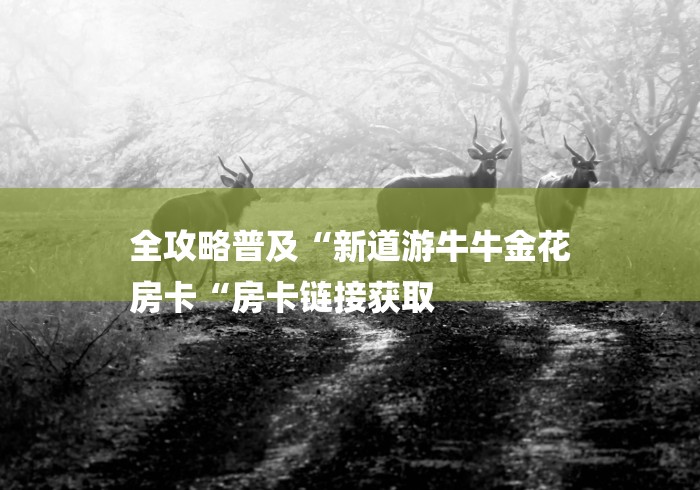 全攻略普及“新道游牛牛金花
房卡“房卡链接获取