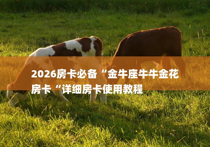 2026房卡必备“金牛座牛牛金花
房卡“详细房卡使用教程 2026房卡必备“金牛座牛牛金花
房卡“详细房卡使用教程